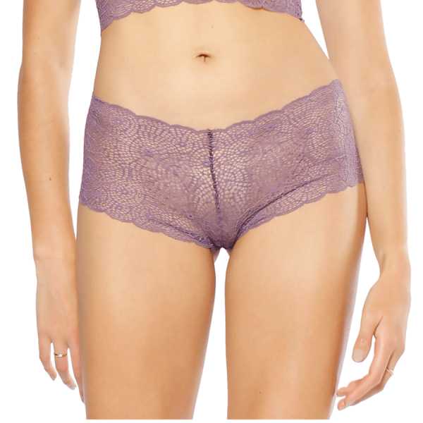 Women's Grape Luxe Lace Boxer Without Elastics